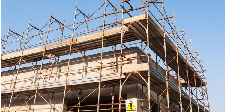 New construction scaffolding